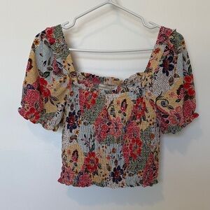 Floral Patchwork Women's Blouse